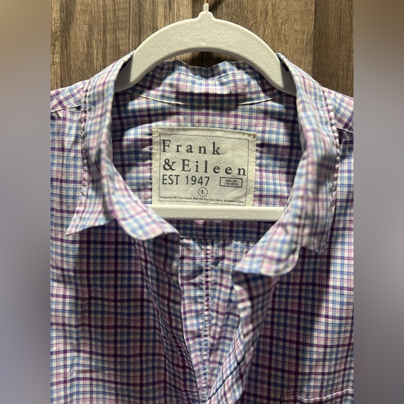 Frank & Eileen Barry Women’s Large Multicolor Checkered Shirt EUC 100% Cotten - Picture 4 of 11